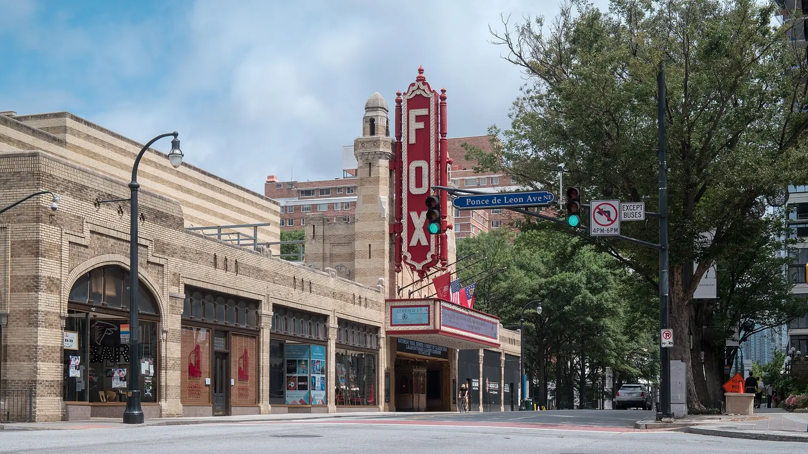 The Fox Theatre at Peachtree Street and Ponce de Leon Avenue in Midtown Atlanta
