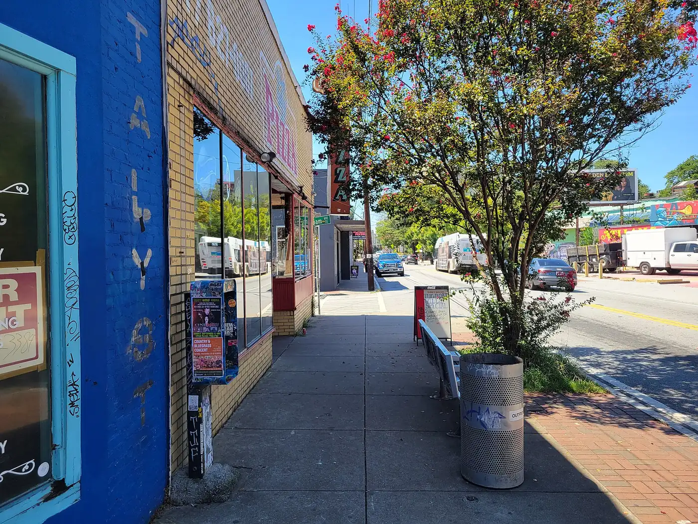 Storefronts along Glenwood Avenue in East Atlanta