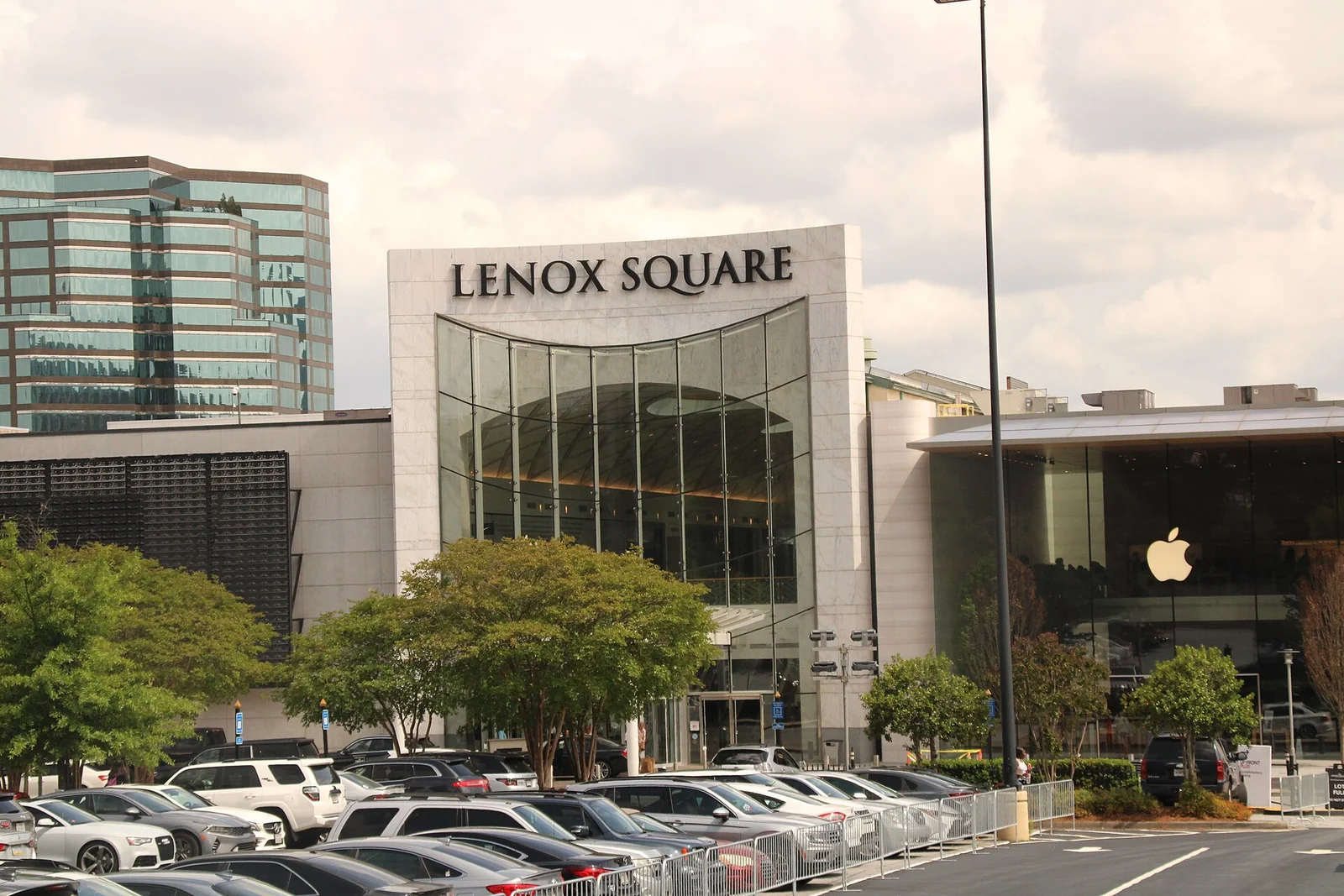 The main entrance to Lenox Square on Peachtree Road in Buckhead