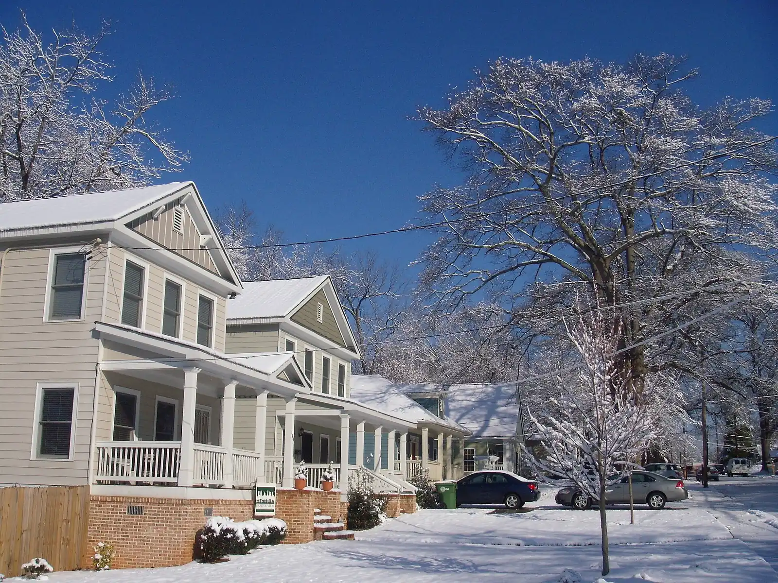Houses on a street in the Capitol View neighborhood of Atlanta